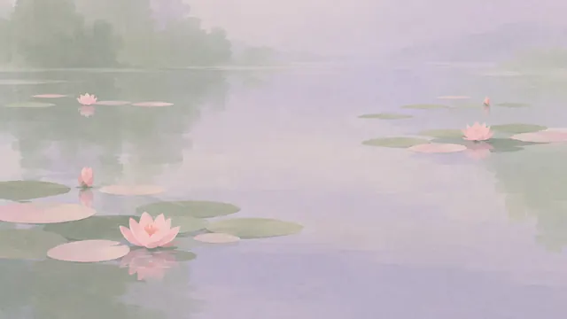 Water Lilies, Quiet: AI remake of Water Lilies by Claude Monet